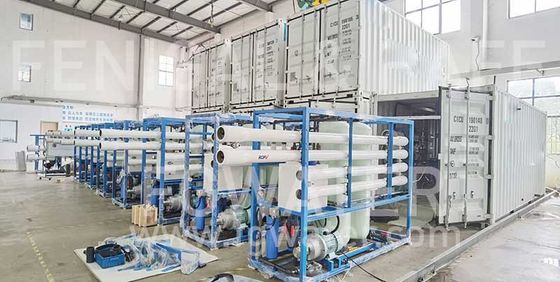 Impianto per il trattamento delle acque mobile inverso di osmosi 100m3/H