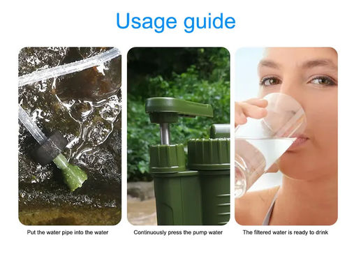 Mini filtro di acqua di paglia portabile per esterni Sistema di purificazione dell'acqua mobile
