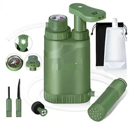 Strumento da campeggio filtro idrico da 0,1 micron sistema di depurazione dell'acqua mobile