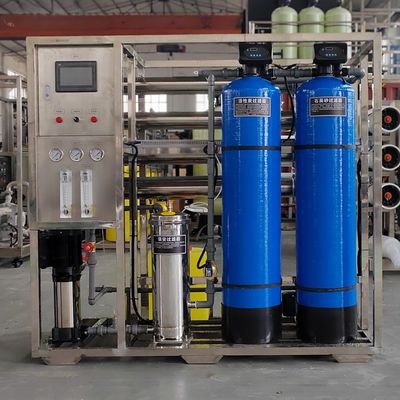 1TPH 2.1kW-380-415V 2xFRP Serbatoi Acqua salata impianto di osmosi inversa