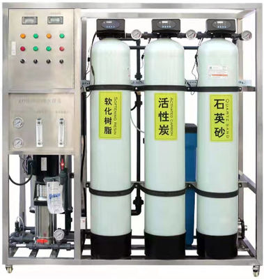 1TPH 2.1kW-380-415V 3xFRP Serbatoi Acqua salata impianto di osmosi inversa