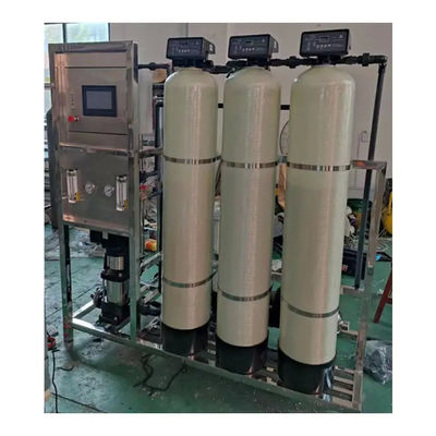 1TPH 2.1kW-380-415V 3xFRP Serbatoi Acqua salata impianto di osmosi inversa