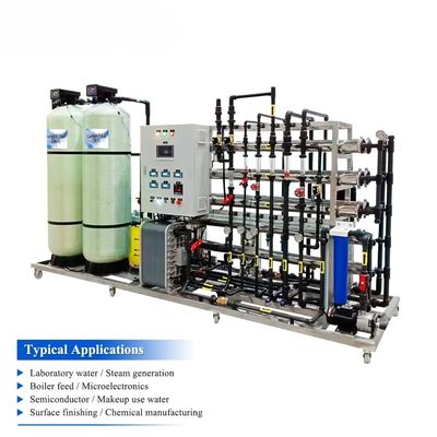 Macchina di filtraggio dell'acqua industriale 1500l/h Osmosi inversa con macchina EDI