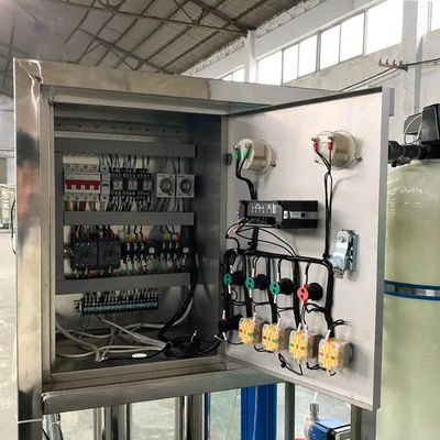 2 Serbatoi di FRP Sistema di filtraggio dell'acqua a membrana RO industriale 500LPh