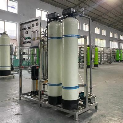 2 Serbatoi di FRP Sistema di filtraggio dell'acqua a membrana RO industriale 500LPh