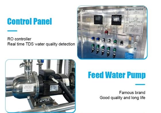 Serbatoi personalizzabili da 250L/H 3xSS304 Acqua salata impianto di osmosi inversa