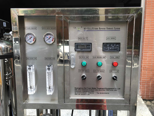 500L/H 2xSS304 Serbatoio di stoccaggio Centrale idrica ad osmosi inversa per il trattamento delle acque commerciali