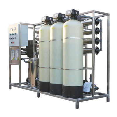 2TPH 3xFRP serbatoi impianto di osmosi inversa per l'acqua per l'industria alimentare e delle bevande