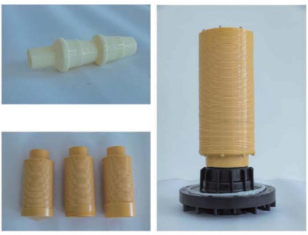 Serbatoio di stoccaggio industriale in FRP 1035" - φ250×890mm Filettatura 2.5'' 0.5-1.0 T/H per sistemi di acqua di processo