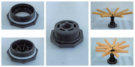 Serbatoio di stoccaggio in FRP 1054 φ250×1400mm Filettatura 2.5'' 0.5-1.5 T/H per uso industriale