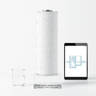PP Melt-Blown Sediment Filter Cartridge 5 Micron 10 Inch Standard Size Food Grade Polypropylene RO Pre-Filtration
