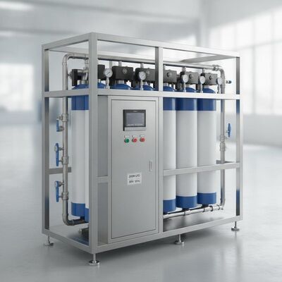 Sistema di trattamento dell'acqua per osmosi inversa industriale 20000 GPD SS316L Frame Controllo TDS automatico 380V 50Hz