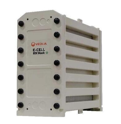 E-Cell MK-9 EDI Stack per la Produzione di Acqua ad Alta Purezza con Intervallo di Flusso da 18,5-44,0 GPM e Nessuna Rigenerazione Chimica in Acciaio Inossidabile