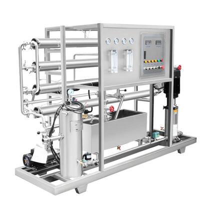 Sistema di depurazione dell'acqua per osmosi inversa commerciale di capacità 500L/h con 3 serbatoi di pretrattamento in FRP e elevata efficienza di depurazione